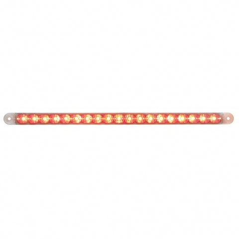 19 LED 12" Reflector Light Bar (Stop, Turn & Tail) - Red LED/Clear Lens