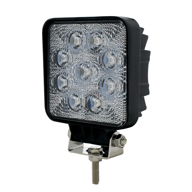 9 High Power LED 4-1/4" Square "Competition Series" Work Light - Flood