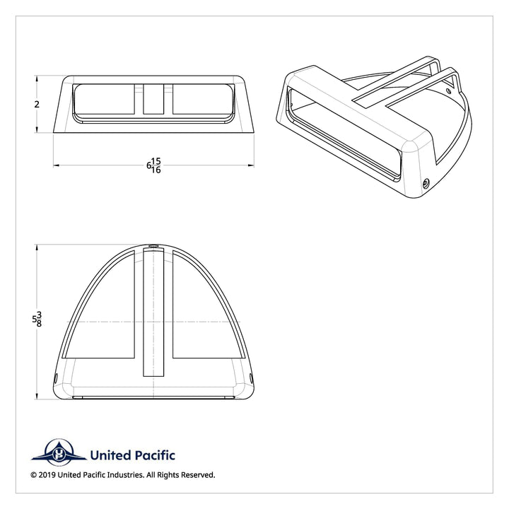 Low Profile Turn Signal Cover For United Pacific LED Low Profile Signal Light