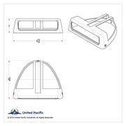 Low Profile Turn Signal Cover For United Pacific LED Low Profile Signal Light