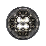 4" Round Combo Light With 12 LED Stop, Turn & Tail & 16 LED Back-Up - Red LED/Clear Lens