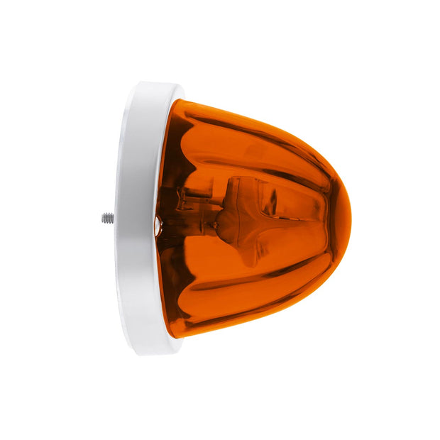 Star-Burst Glass Watermelon Light Flush Mount Kit-Amber LED/Dark Amber Lens