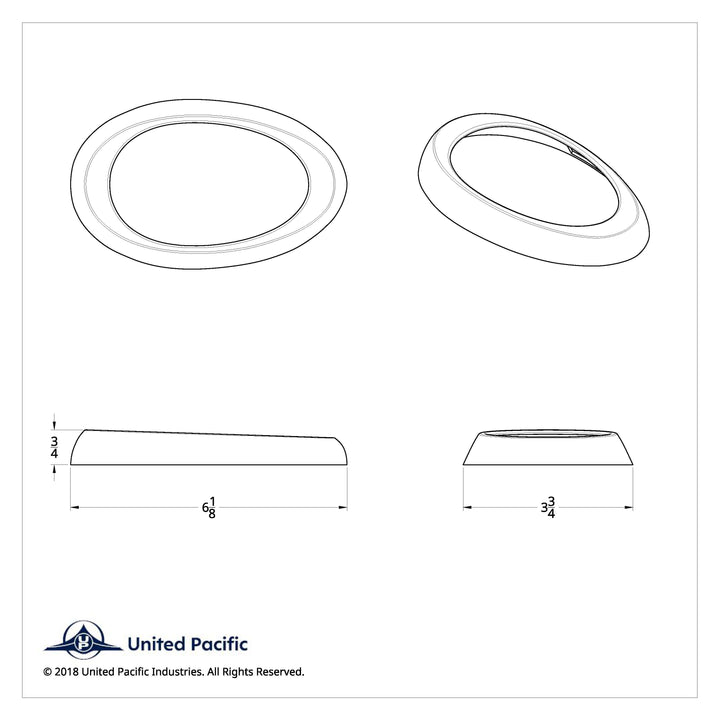 Freightliner Sleeper Light Bezel - Wide Flange