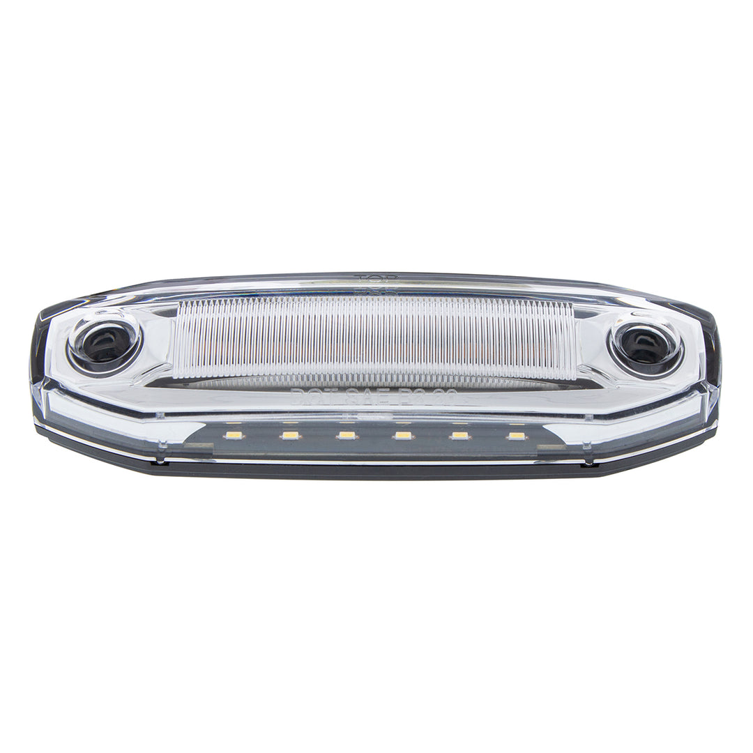 6 Amber LED Light (Clearance/Marker) With 6 White LED Side Ditch Light