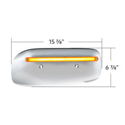 24 LED GloLight Rear Headlight Housing Cover For 2008-2023 Peterbilt 389 (Passenger)- Amber LED/Lens