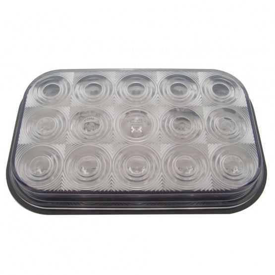 15 LED Rectangular Turn Signal Light - Amber LED/Clear Lens