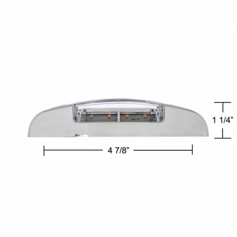 16 LED Reflector Light (Clearance/Marker) With Chrome Bezel - Amber LED/Clear Lens