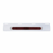 Stainless Top Mud Flap Plate With 19 LED 17" Light Bar & Bezel - Red LED/Red Lens (Each)