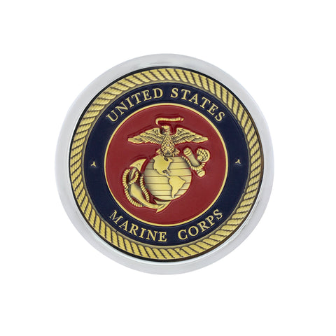 Deluxe Military Medallion Air Valve Knobs - Marine