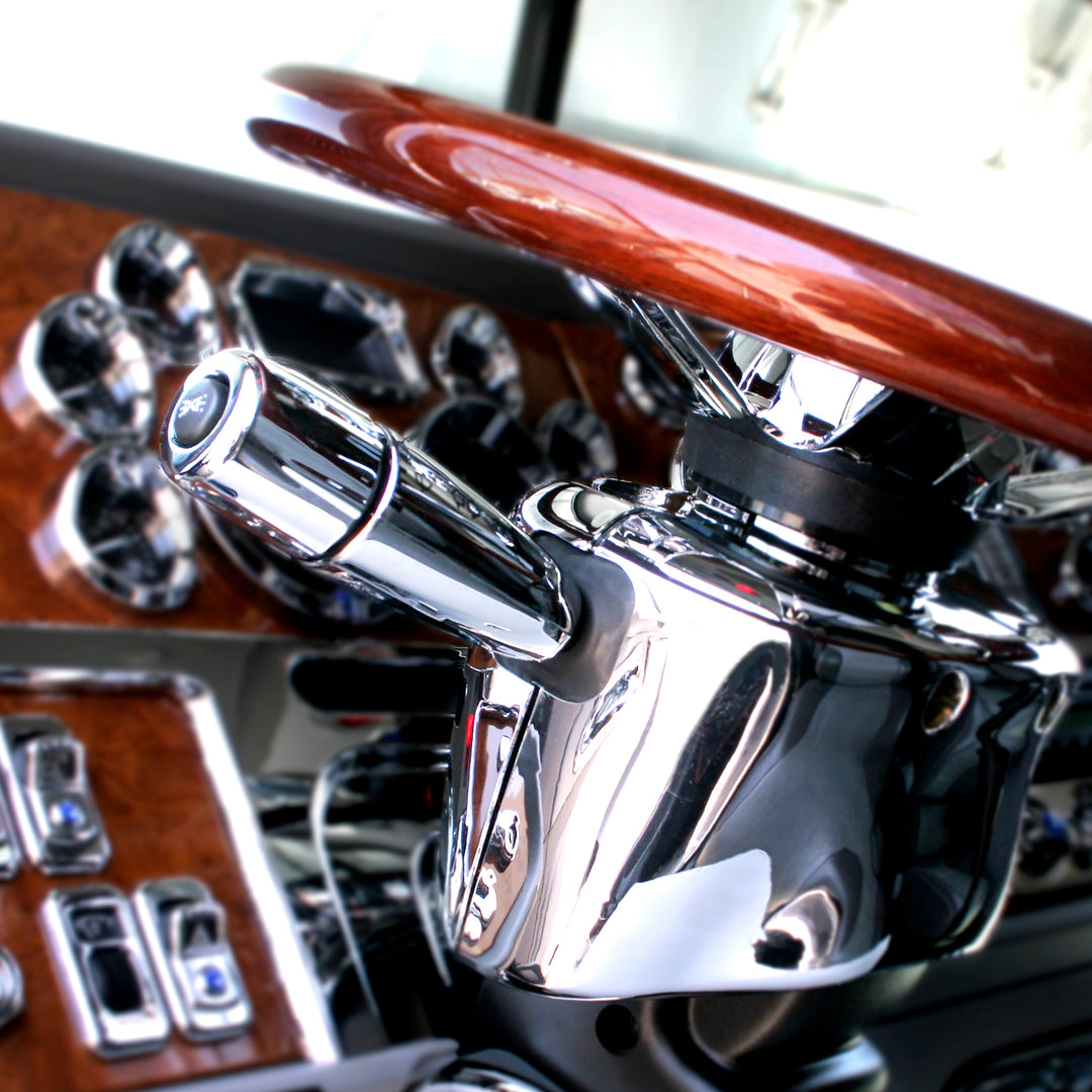 Chrome Plastic Turn Signal Lever Cover For 2006+ Peterbilt &amp; Kenworth Trucks