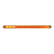 14 LED 12" Sequential Light Bar With Bezel - Amber LED/Amber Lens