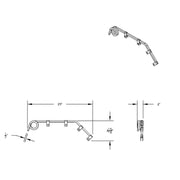 Black Angled Mud Flap Hangers - 2 Coils (Pair)