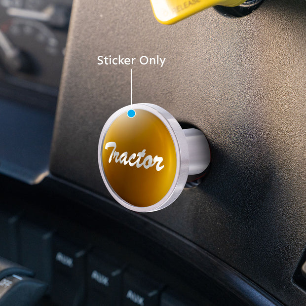 "Tractor" Glossy Air Valve Knob Candy Color Sticker-Pearl White