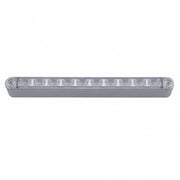 10 LED 9" Turn Signal Light Bar With Bezel - Amber LED/Clear Lens