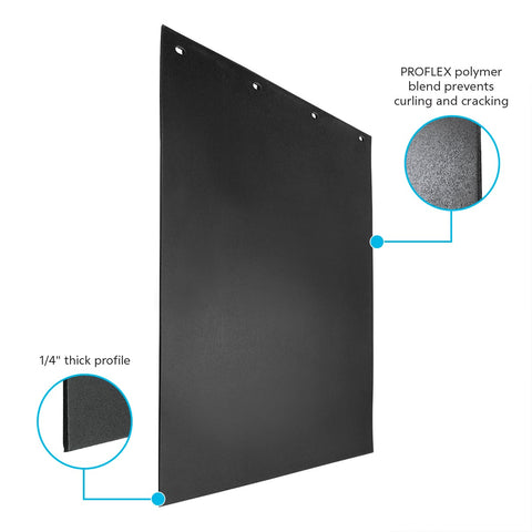 24" X 30" Black PROFLEX Mud Flap