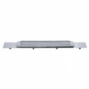 Chrome Top Mud Flap Plate With 11 LED 17" Light Bar - Amber LED/Clear Lens (Each)