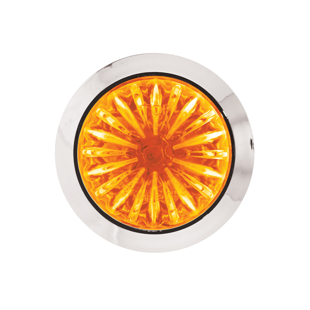 2 LED Dual Function 3/4" Mini Watermelon Light (Clearance/Marker) - Amber LED/Amber Lens
