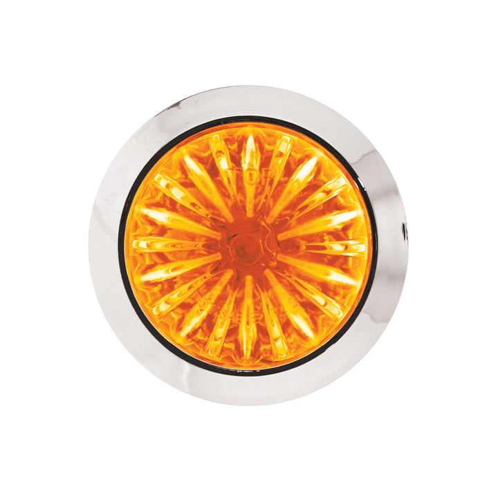 2 LED Dual Function 3/4" Mini Watermelon Light (Clearance/Marker) - Amber LED/Amber Lens