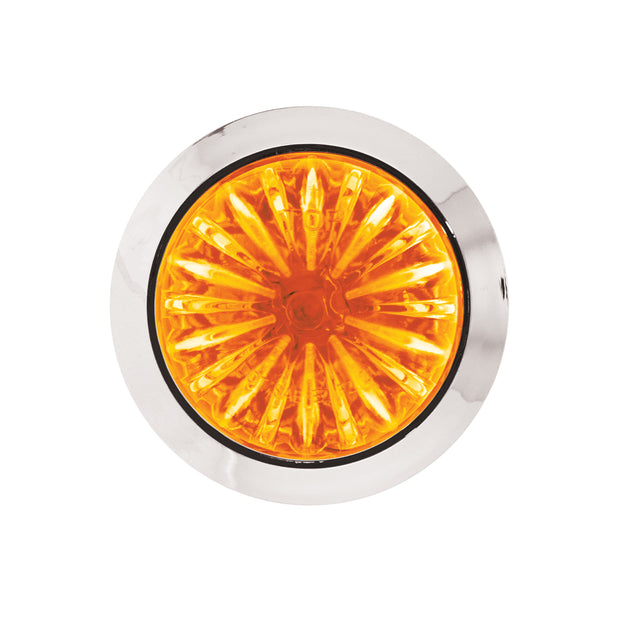 2 LED Dual Function 3/4" Mini Watermelon Light (Clearance/Marker) - Amber LED/Amber Lens