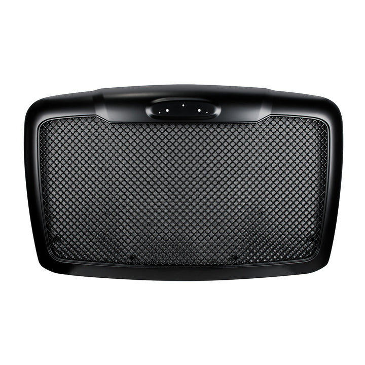 Mesh Black Grille With Bug Screen &amp; Logo Mount Made For 2008-2017 Freightliner Cascadia