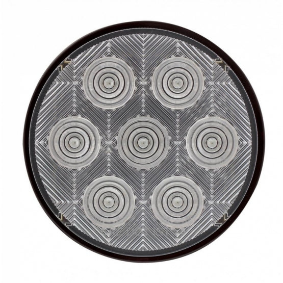 7 LED 4" Round Competition Series Light (Stop, Turn &amp; Tail) - Red LED/Clear Lens