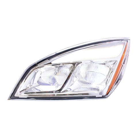 Chrome LED Headlight For 2018-2024 Freightliner Cascadia - Driver
