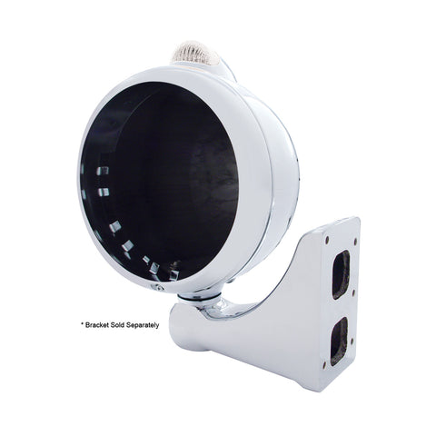Stainless Steel Guide 682-C Headlight No Bulb With Dual Mode LED Signal - Clear Lens