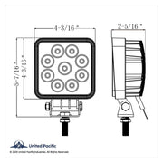 9 High Power LED Square Work Light - Flood