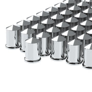 1-1/2" X 3" Chrome Plastic Pointed Nut Covers - Push-On (Color Box of 60)