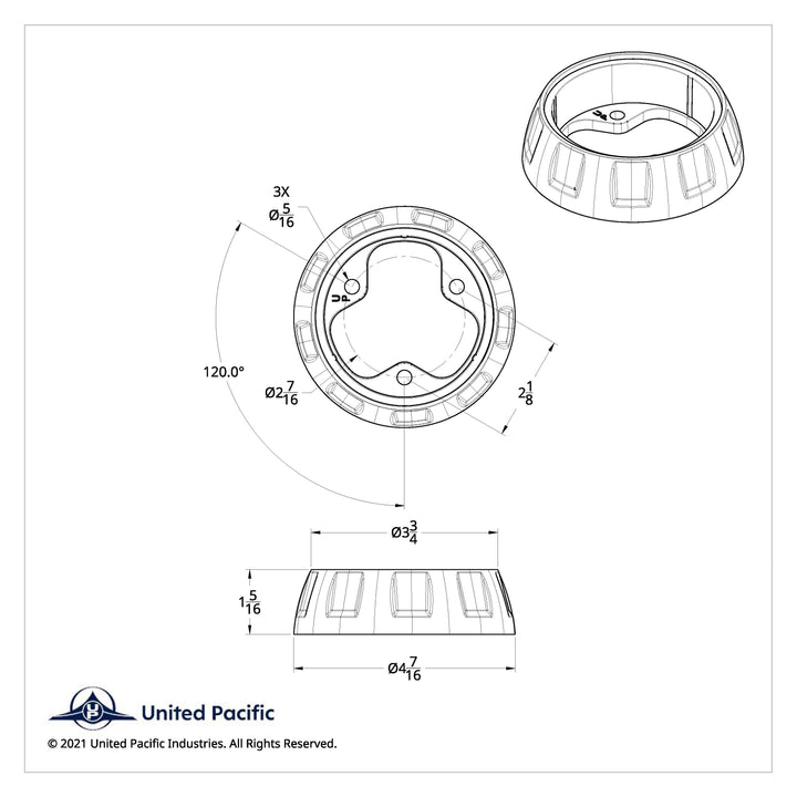 Steering Wheel Horn Bezel - Cadmium Orange