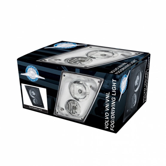Chrome Fog/Driving Light Assembly For 2003-2017 Volvo VN/VNL - Driver