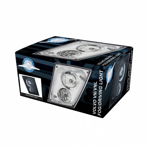 Chrome Fog/Driving Light Assembly For 2003-2017 Volvo VN/VNL - Driver