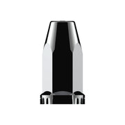 33mm X 4" Chrome Plastic Extra Tall Nut Covers With Flange - Thread-On (60-Pack)