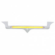 Chrome Hood Emblem Trim With 24 LED GloLight Bar For Kenworth - Amber LED/Clear Lens