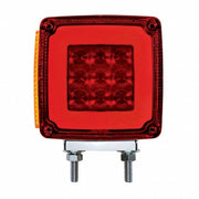 53 LED Double Stud Double Face GloLight With Side Marker (Turn Signal) Driver - Amber & Red LED/Amber & Red Lens