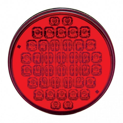 40 LED 4" Round Light (Stop, Turn & Tail) - Red LED/Red Lens