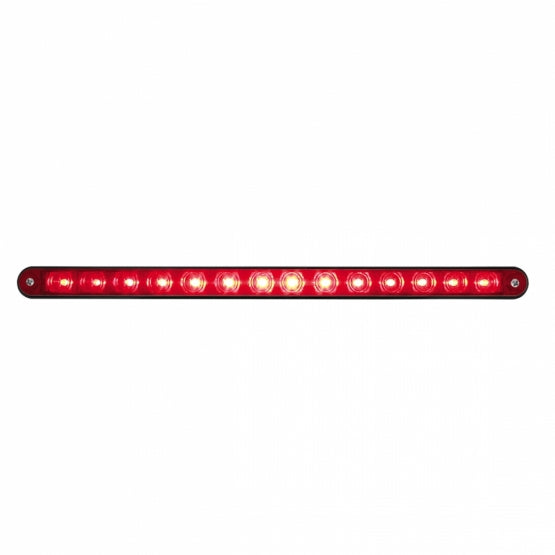 14 LED 12" Light Bar With Black Housing - Red LED/Red Lens