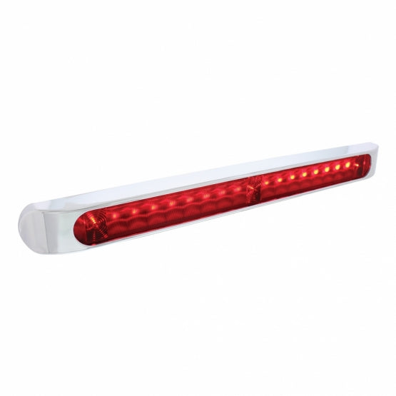 19 LED 17" Light Bar With Bezel (Stop, Turn & Tail) - Red LED/Red Lens