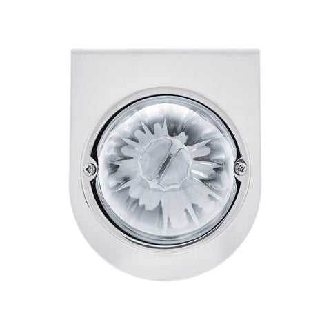 Star-Burst Glass Watermelon Light With Stainless Steel Light Bracket Kit-Red LED/Clear Lens