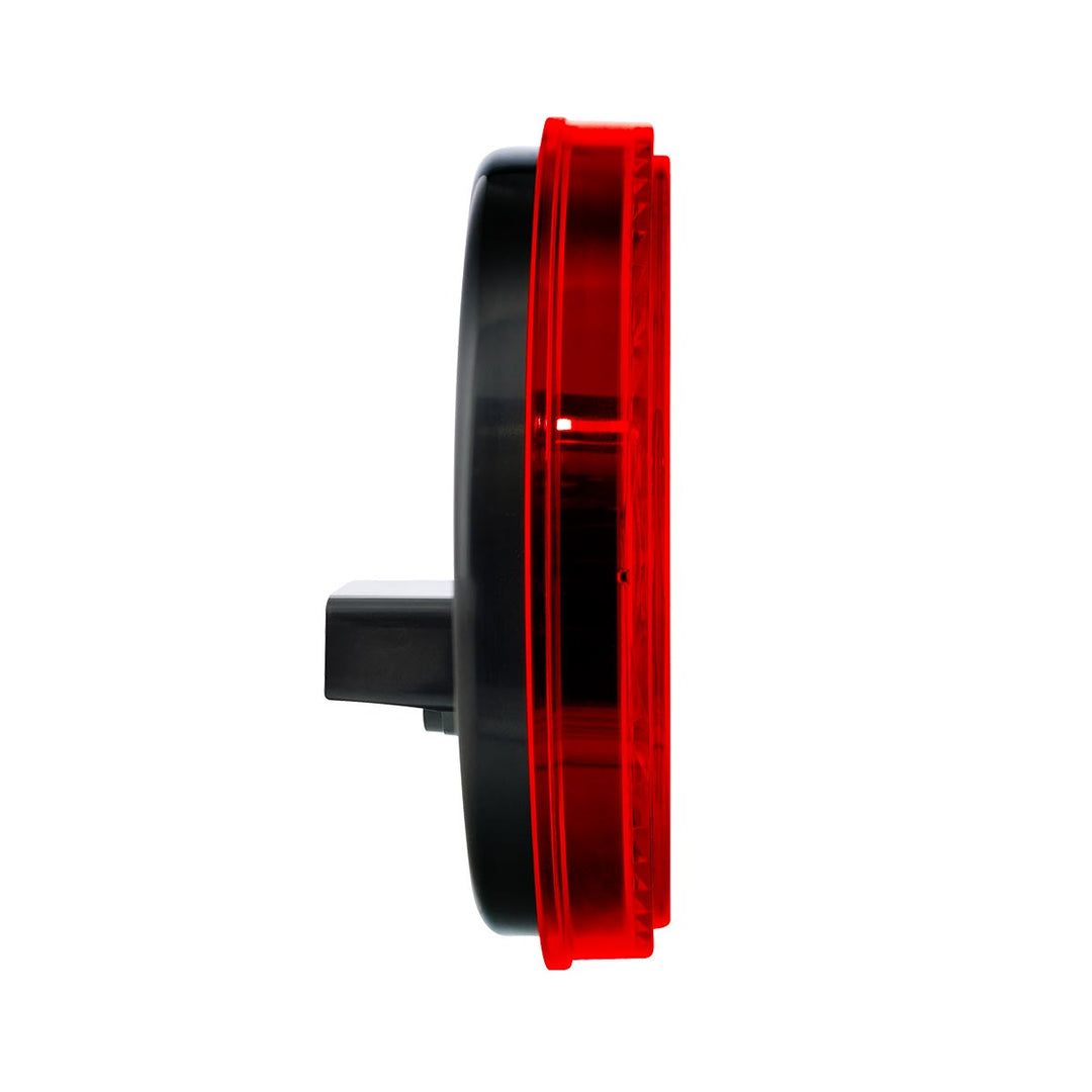 3 LED 4" Round Light (Stop, Turn, &amp; Tail)-Red LED/Red Lens