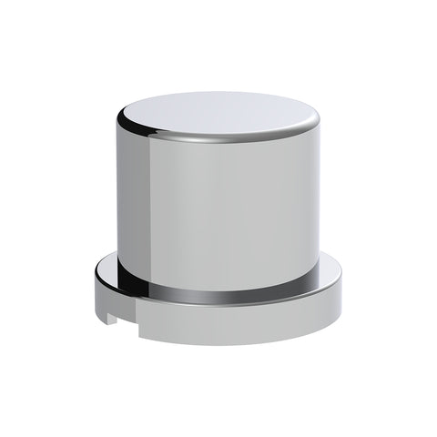 15/16" x 1-3/16" Chrome Plastic Flat Top Nut Covers - Push-On (10-Pack)