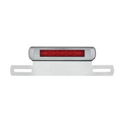 Chrome License Plate Light & Bracket With Red LED 3rd Brake Light - Red LED/Red Lens