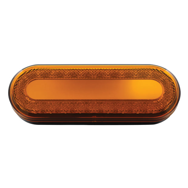 24 LED 6" Oval Mirage Light (Turn Signal) - Amber LED/Amber Lens