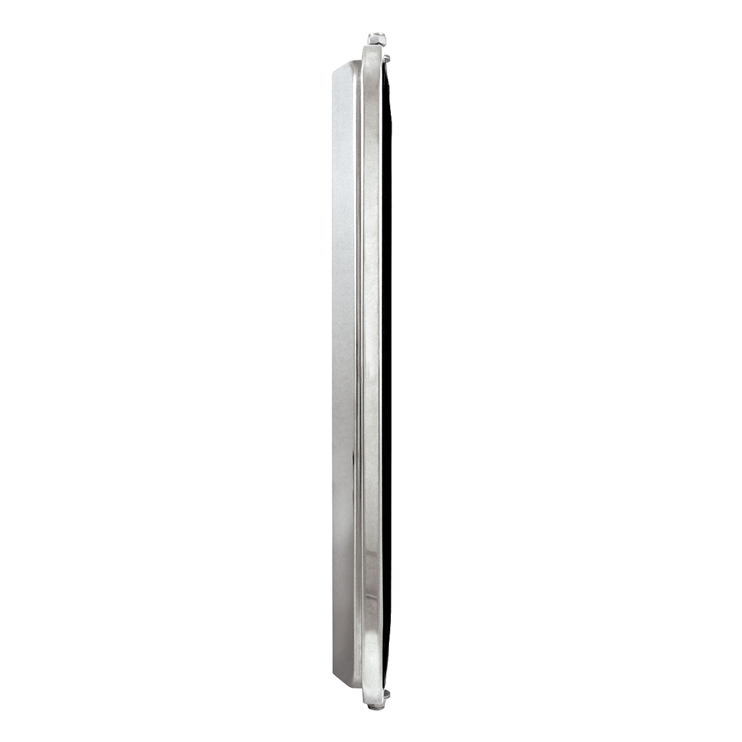 7" X 16" 430 Stainless Steel West Coast Style Mirror With Convex Lower Mirror - Heated