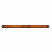 19 LED 12" Reflector Light Bar With Black Housing - Amber LED/Amber Lens
