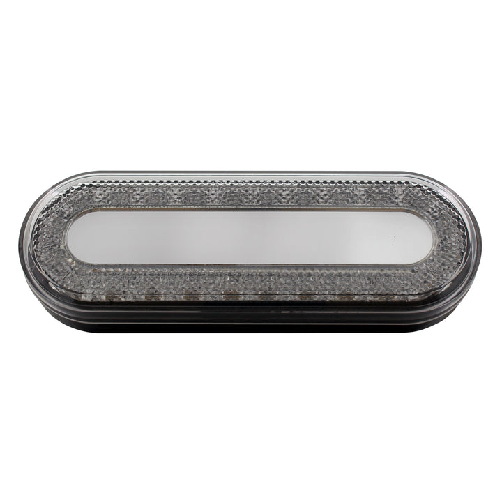 24 LED 6" Oval Mirage Light (Stop, Turn &amp; Tail) - Red LED/Clear Lens