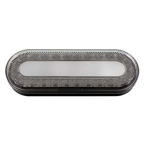 24 LED 6" Oval Mirage Light (Stop, Turn & Tail) - Red LED/Clear Lens