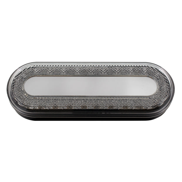 24 LED 6" Oval Mirage Light (Stop, Turn & Tail) - Red LED/Clear Lens