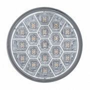 19 LED 4" Reflector Turn Signal Light - Amber LED/Clear Lens