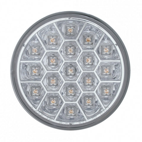 19 LED 4" Reflector Turn Signal Light - Amber LED/Clear Lens